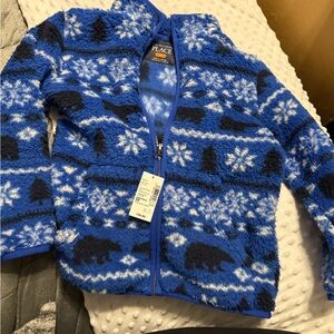 The Children's Place Blue Patterned Fleece Hoodie
